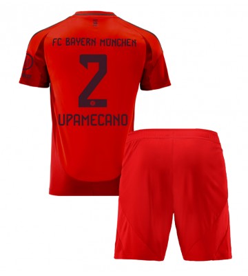 Bayern Munich Dayot Upamecano #2 Hemmatröja Barn 2024-25 Kortärmad (+ Korta byxor)